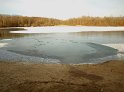 Hund und Frauchen im Eis eingebrochen Koeln Dellbrueck Hoehenfelder See P44